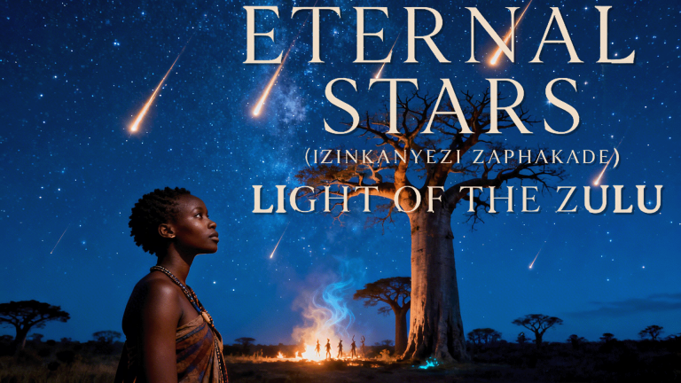DJ CashD stands silhouetted against a vibrant, starry nebula, representing the celestial theme of his Afro-soul single, 'Eternal Stars (Izinkanyezi Zaphakade)'.