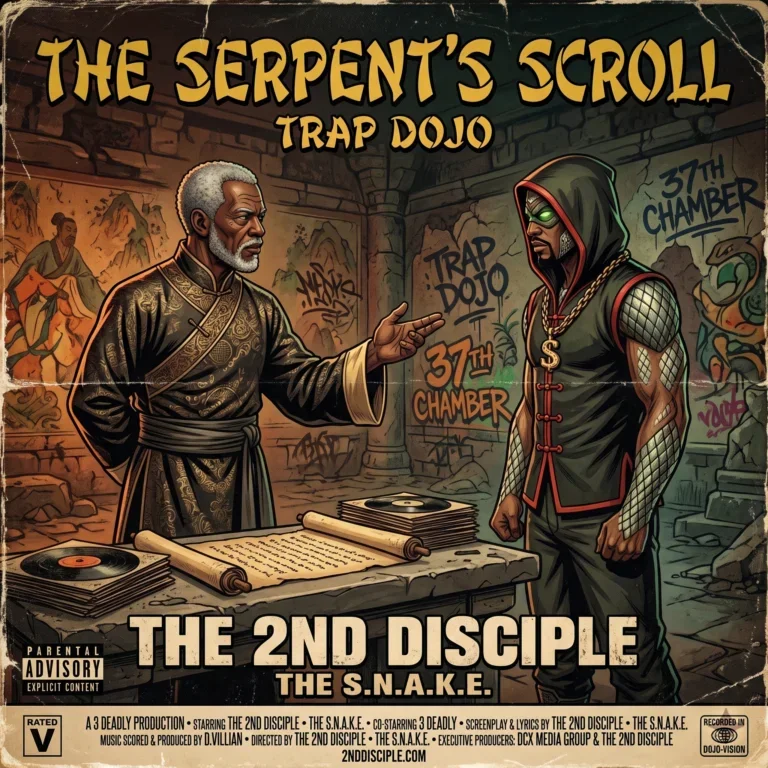 The Serpent’s Scroll: Trap Dojo Album Cover Artwork by The 2nd Disciple (THE S.N.A.K.E.) - Official Vinyl Art
